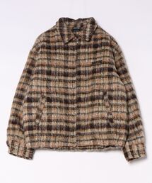 THRASHER（スラッシャー）の「SHAGGY FUR CHECK JACKET THRASHER スラッシャー シャギーファー チェックジャケット ブルゾン ビッグシルエット シャギー起毛（ブルゾン）」