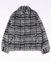 THRASHER（スラッシャー）の「SHAGGY FUR CHECK JACKET THRASHER スラッシャー シャギーファー チェックジャケット ブルゾン ビッグシルエット シャギー起毛（ブルゾン）」