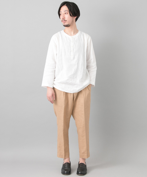 URBAN RESEARCH(アーバンリサーチ)の「URBAN RESEARCH リネンヘンリー8分袖シャツTee(シャツ/ブラウス・メンズ・インディゴブルー/ホワイト/ブラック・LARGE/MEDIUM)」の10枚目の写真