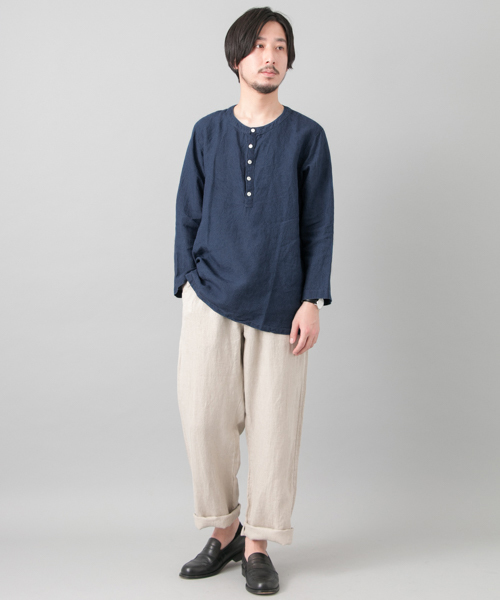 URBAN RESEARCH(アーバンリサーチ)の「URBAN RESEARCH リネンヘンリー8分袖シャツTee(シャツ/ブラウス・メンズ・インディゴブルー/ホワイト/ブラック・LARGE/MEDIUM)」の12枚目の写真