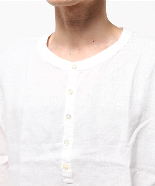 URBAN RESEARCH(アーバンリサーチ)の「URBAN RESEARCH リネンヘンリー8分袖シャツTee(シャツ/ブラウス・メンズ・インディゴブルー/ホワイト/ブラック・LARGE/MEDIUM)」の6枚目の写真