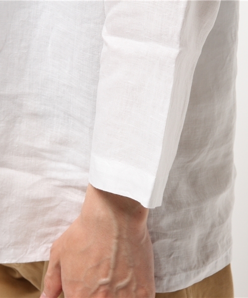 URBAN RESEARCH(アーバンリサーチ)の「URBAN RESEARCH リネンヘンリー8分袖シャツTee(シャツ/ブラウス・メンズ・インディゴブルー/ホワイト/ブラック・LARGE/MEDIUM)」の7枚目の写真