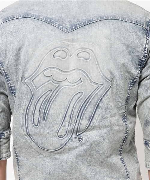 JACKROSE（ジャックローズ）の「The Rolling Stonesデニムウエスタン5分袖シャツ（シャツ/ブラウス・メンズ・サックスブルー・M/L/XL）」の8枚目の写真