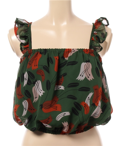 SLY(スライ)の「KIELO FLOWER フリルTOPS(タンクトップ・レディース・ダークグリーン/レッド/ネイビー・FREE)」の11枚目の写真