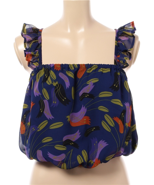 SLY(スライ)の「KIELO FLOWER フリルTOPS(タンクトップ・レディース・ダークグリーン/レッド/ネイビー・FREE)」の4枚目の写真