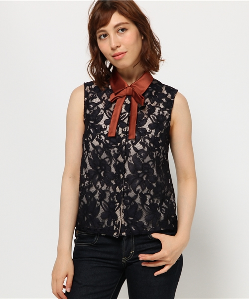 Grace Continental グレースコンチネンタル の レースノースリーブブラウス シャツ ブラウス Wear
