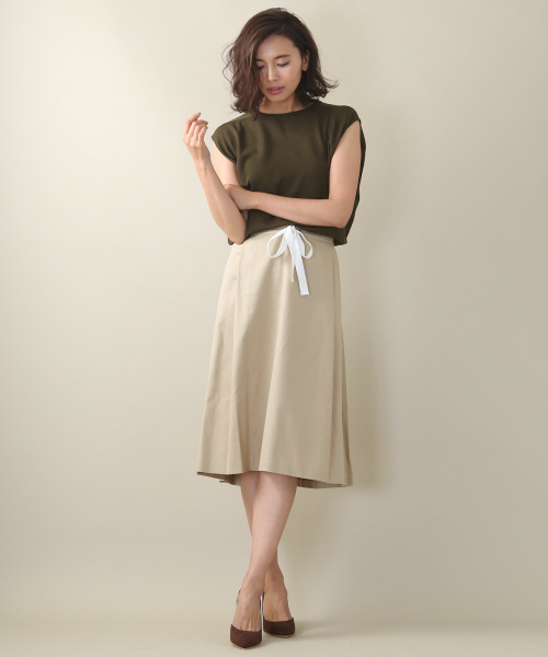 Abahouse Devinette（ドゥヴィネット）の「ウォッシャブルプルオーバー（ニット/セーター・レディース・ブラック/ベージュ/カーキ/ホワイト/チャコールグレー・FREE）」の12枚目の写真