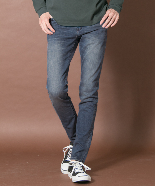 WHEIR Bobson(ウェアボブソン)の「WHEIR SKINNY JEANS(デニムパンツ)」|ライトインディゴブルー