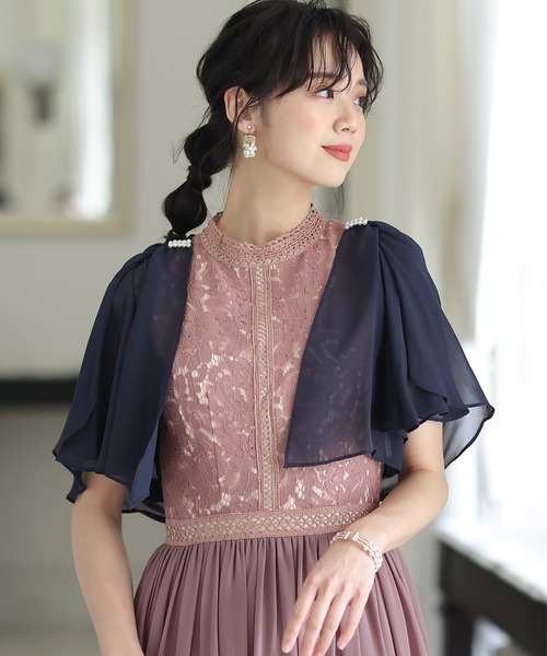 リボンが心揺らめくリボンボレロ結婚式対応オケージョン（ノーカラー