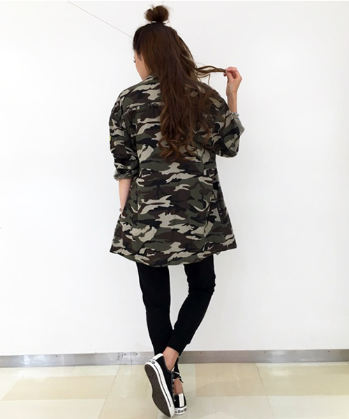 VENCEEXCHANGE（ヴァンスエクスチェンジ）の「ミリタリーシャツジャケット（ミリタリージャケット・レディース・グリーン系その他/ダークグリーン・MEDIUM）」の9枚目の写真