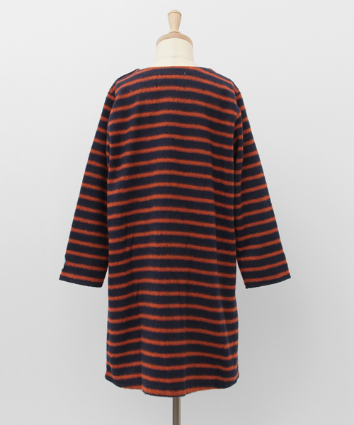 URBAN RESEARCH DOORS（アーバンリサーチドアーズ）の「FORK＆SPOON Brushed Border OP（ワンピース・キッズ・ネイビー/オフホワイト・120/90/105/135）」の8枚目の写真