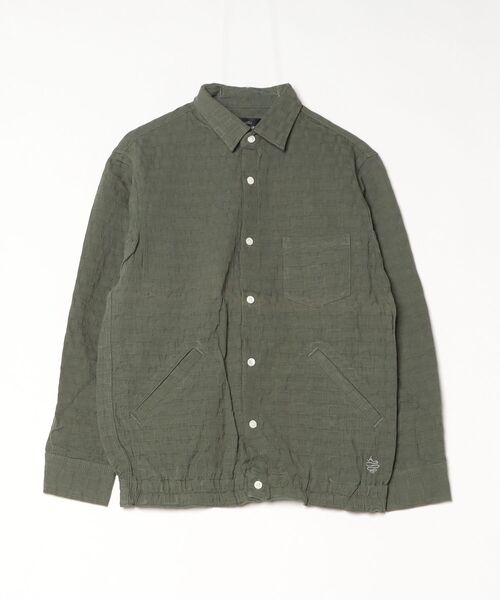 ALDIES（アールディーズ）の「Uneven Gum Shirt　ジャガード シャツ（シャツ/ブラウス・メンズ・オリーブ/ネイビー/ホワイト/ブラウン・MEDIUM/LARGE/SMALL）」の3枚目の写真