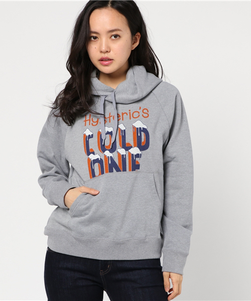 HYSTERIC GLAMOUR(ヒステリックグラマー)の「COLD ONE pt PK(パーカー・レディース・トップグレー/ブルー/ブラック・FREE)」の4枚目の写真
