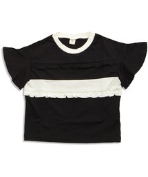 apres les cours | 袖フレア切替フリルTシャツ(Tシャツ/カットソー)
