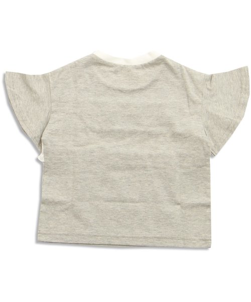 apres les cours（アプレレクール）の「袖フレア切替フリルTシャツ（Tシャツ/カットソー・キッズ・グレー/オフホワイト/ブラック・100/120/110/130/90/80）」の8枚目の写真