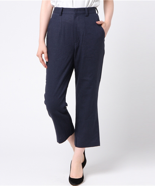 MOUSSY(マウジー)の「LINEN CROPPED PANTS(その他パンツ・レディース・ベージュ/ネイビー・1/2)」の13枚目の写真
