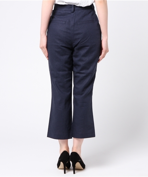 MOUSSY(マウジー)の「LINEN CROPPED PANTS(その他パンツ・レディース・ベージュ/ネイビー・1/2)」の5枚目の写真