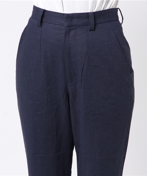 MOUSSY(マウジー)の「LINEN CROPPED PANTS(その他パンツ・レディース・ベージュ/ネイビー・1/2)」の6枚目の写真