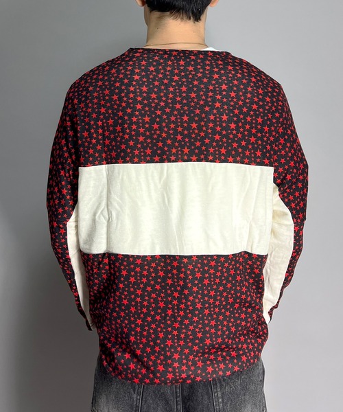 BEATJIVE（ビートジャイブ）の「ドルマンスリーブワイドシルエットニットセーター メンズ（ニット/セーター・メンズ・チャコールグレー/ブラック/レッド系その他/レッド系その他2/ブラック系その他・FREE）」の19枚目の写真