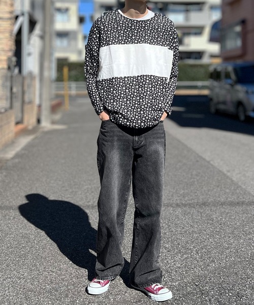 BEATJIVE（ビートジャイブ）の「ドルマンスリーブワイドシルエットニットセーター メンズ（ニット/セーター・メンズ・チャコールグレー/ブラック/レッド系その他/レッド系その他2/ブラック系その他・FREE）」の16枚目の写真