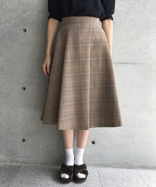 Aquagirl アクアガール の グレンチェックフレアスカート スカート Wear