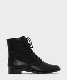 レースアップカフブーツ / LACE-UP CALF BOOTS
