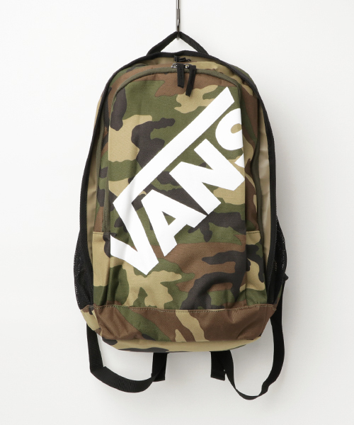 VANS(バンズ)の「VANS SPILL DAYPACK(バックパック/リュック・メンズ・ブラック/カモフラージュ/レッド・FREE)」の1枚目の写真