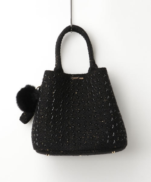 DRESSCAMP（ドレスキャンプ）の「DRESSCAMP (ドレスキャンプ)METEOR スタースタッズツイード2WAYトートバッグ（トートバッグ・レディース・ブラック・FREE）」の3枚目の写真