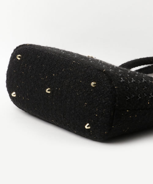 DRESSCAMP（ドレスキャンプ）の「DRESSCAMP (ドレスキャンプ)METEOR スタースタッズツイード2WAYトートバッグ（トートバッグ・レディース・ブラック・FREE）」の4枚目の写真