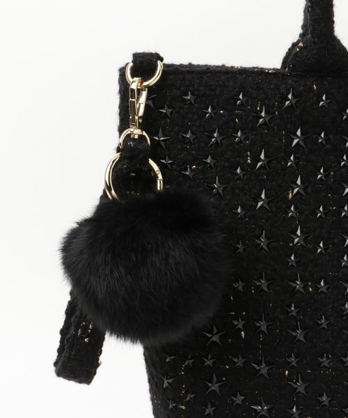 DRESSCAMP（ドレスキャンプ）の「DRESSCAMP (ドレスキャンプ)METEOR スタースタッズツイード2WAYトートバッグ（トートバッグ・レディース・ブラック・FREE）」の5枚目の写真