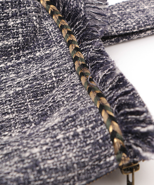 チチカカ(チチカカ)の「ツィードブレードビスチェ プルオーバー(キャミソール・レディース・ベージュ/ネイビー・FREE)」の3枚目の写真