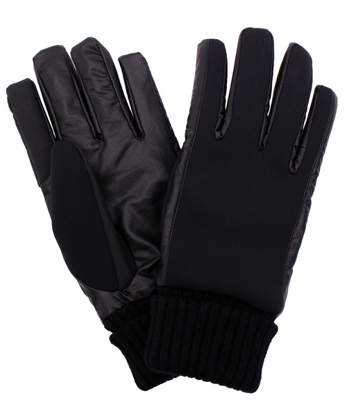 ８(eight)（エイト）の「プレーン PUレザー 手袋 グローブ スマホ対応（手袋・メンズ・ブラック/ネイビー・FREE）」の2枚目の写真