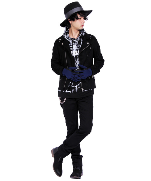 ８(eight)（エイト）の「プレーン PUレザー 手袋 グローブ スマホ対応（手袋・メンズ・ブラック/ネイビー・FREE）」の4枚目の写真