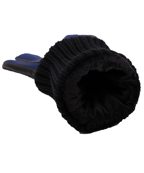 ８(eight)（エイト）の「プレーン PUレザー 手袋 グローブ スマホ対応（手袋・メンズ・ブラック/ネイビー・FREE）」の6枚目の写真