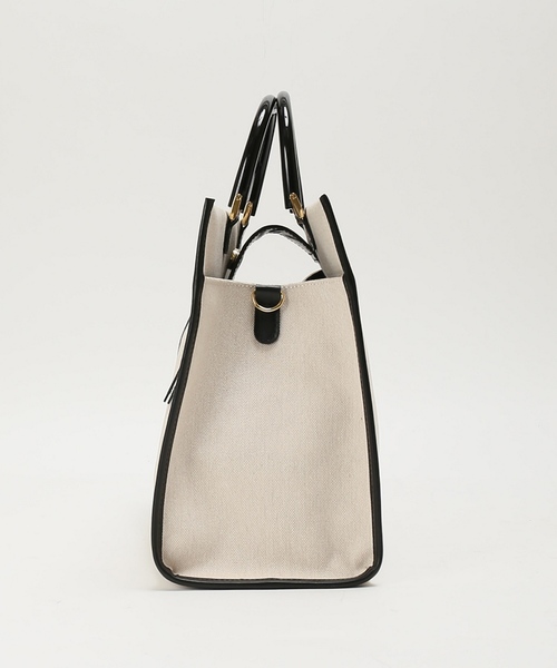 VIOLAd'ORO（ヴィオラドーロ）の「《WEB限定》VIOLA d’ORO キャンバス*レザートート◆（トートバッグ・レディース・ナチュラル・FREE）」の4枚目の写真