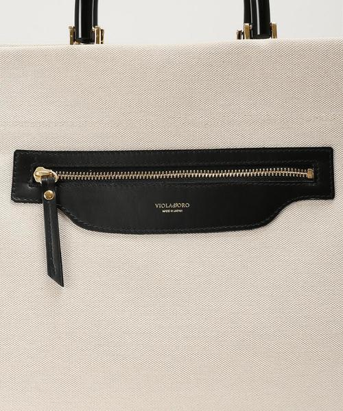 VIOLAd'ORO（ヴィオラドーロ）の「《WEB限定》VIOLA d’ORO キャンバス*レザートート◆（トートバッグ・レディース・ナチュラル・FREE）」の3枚目の写真