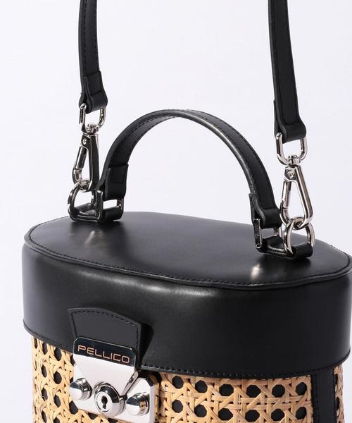 【PELLICO/ペリーコ】黒 レザーバッグ PELLICO（ペリーコ）の「＜PELLICO＞CUTWORK TOTE（トートバッグ