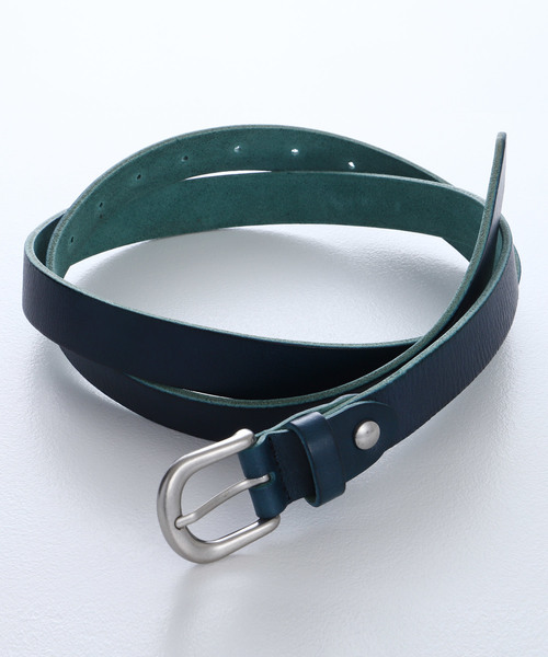 EMMA CLOTHES（エマクローズ）の「本革ロングナローベルト Real Leather Slim Belt（ベルト・メンズ・ホワイト/ブラック/ダークブラウン/レッド/ダークグリーン/ベージュ・FREE）」の5枚目の写真