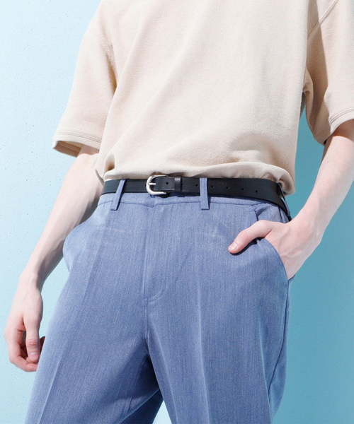 EMMA CLOTHES（エマクローズ）の「本革ロングナローベルト Real Leather Slim Belt（ベルト・メンズ・ホワイト/ブラック/ダークブラウン/レッド/ダークグリーン/ベージュ・FREE）」の12枚目の写真
