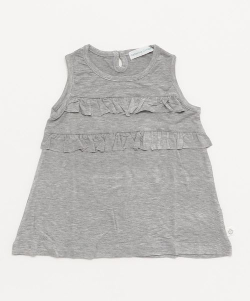 Catherine Cottage（キャサリンコテージ）の「レーヨンフリルタンクトップ（タンクトップ・キッズ・ブラック/ピンク/ライラック/イエロー/グレー/ホワイト/ネイビー・120/140/110/130）」の4枚目の写真