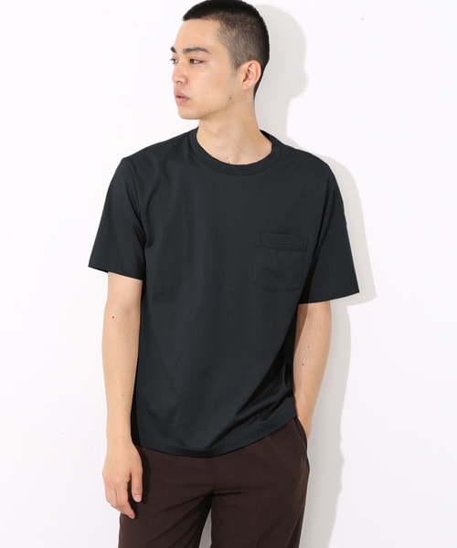 ADAM ET ROPE'(アダムエロペ)の「AW ラグジュアリーコットンクルーネックTシャツ(Tシャツ/カットソー・メンズ・ホワイト/ベージュ/ネイビー・S/M/L)」の3枚目の写真