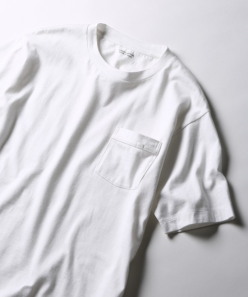 ADAM ET ROPE'(アダムエロペ)の「AW ラグジュアリーコットンクルーネックTシャツ(Tシャツ/カットソー・メンズ・ホワイト/ベージュ/ネイビー・S/M/L)」の2枚目の写真
