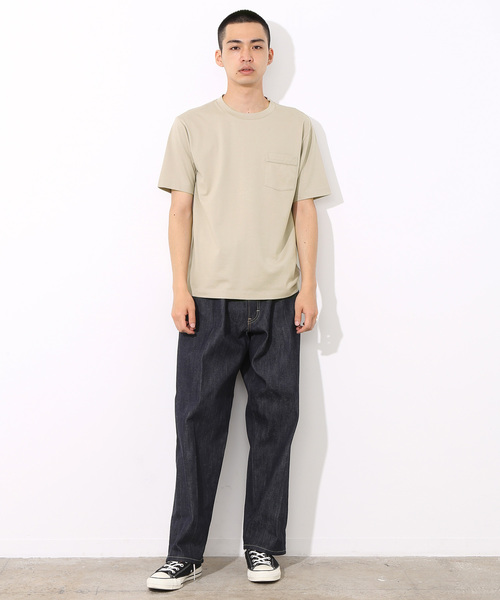 ADAM ET ROPE'(アダムエロペ)の「AW ラグジュアリーコットンクルーネックTシャツ(Tシャツ/カットソー・メンズ・ホワイト/ベージュ/ネイビー・S/M/L)」の12枚目の写真