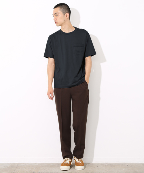 ADAM ET ROPE'(アダムエロペ)の「AW ラグジュアリーコットンクルーネックTシャツ(Tシャツ/カットソー・メンズ・ホワイト/ベージュ/ネイビー・S/M/L)」の13枚目の写真