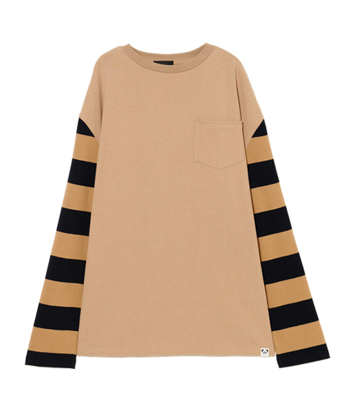 Candy Stripper(キャンディストリッパー)の「THE CANDYS BORDER L/S Tシャツ(Tシャツ/カットソー・レディース・ブラック/ベージュ/グリーン/ボルドー・2)」の1枚目の写真