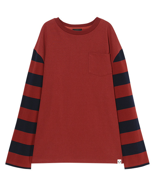 Candy Stripper(キャンディストリッパー)の「THE CANDYS BORDER L/S Tシャツ(Tシャツ/カットソー・レディース・ブラック/ベージュ/グリーン/ボルドー・2)」の4枚目の写真