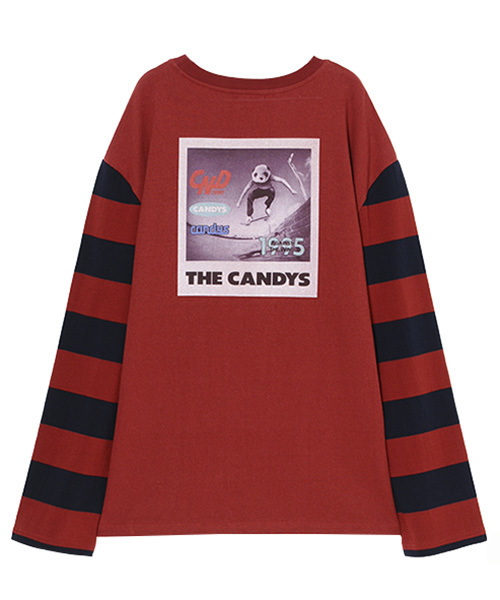 Candy Stripper(キャンディストリッパー)の「THE CANDYS BORDER L/S Tシャツ(Tシャツ/カットソー・レディース・ブラック/ベージュ/グリーン/ボルドー・2)」の5枚目の写真