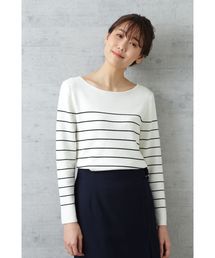 NATURAL BEAUTY BASIC | ボーダーミラノリブニット(ニット/セーター)