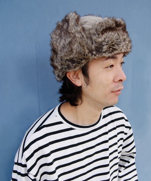 polcadot（ポルカドット）の「コーデュロイ フライトCAP（キャップ・レディース・ブラック/グレー/キャメル・FREE）」の7枚目の写真