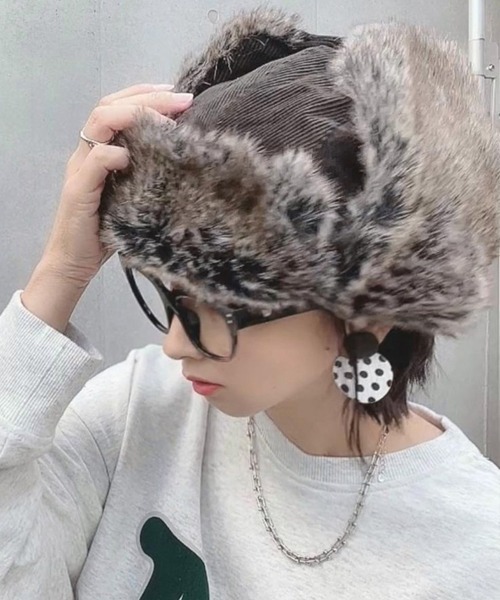 polcadot（ポルカドット）の「コーデュロイ フライトCAP（キャップ・レディース・ブラック/グレー/キャメル・FREE）」の14枚目の写真